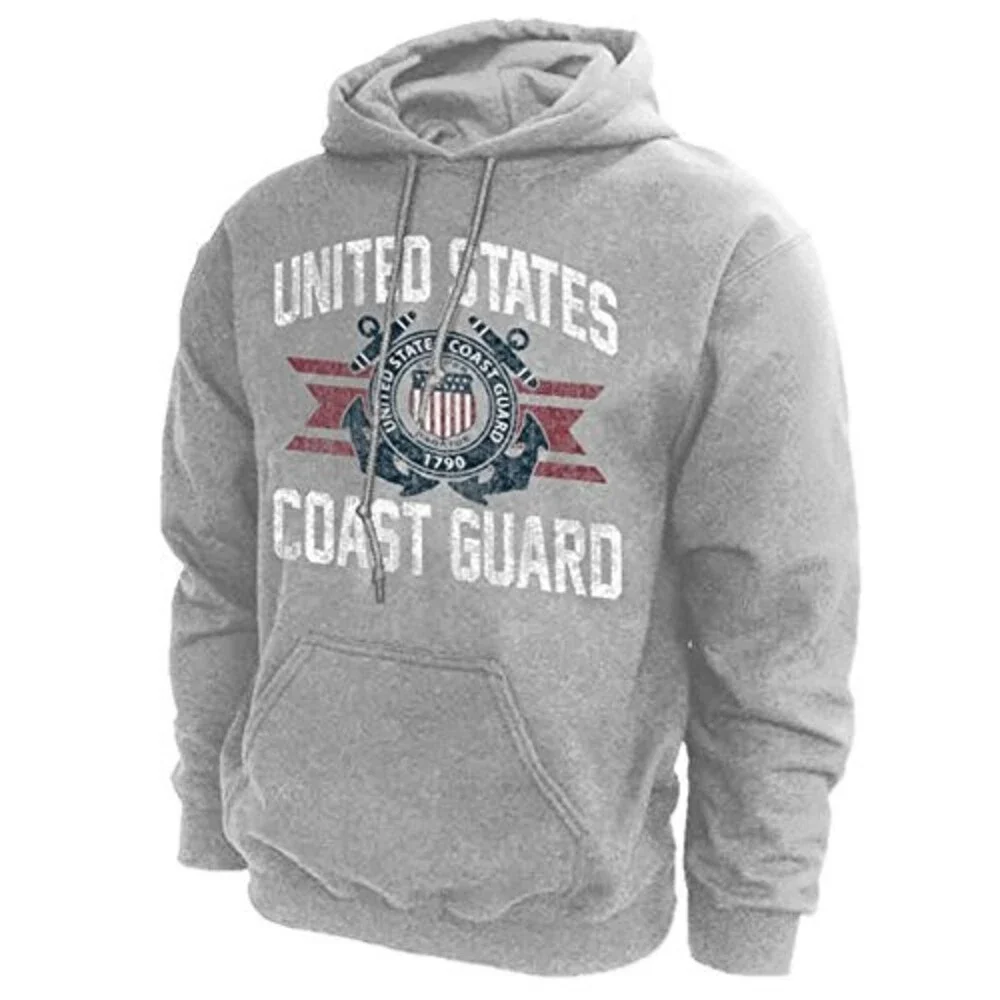United States Coast Guard U.S. Military Hoodie Sweatshirt Size Medium
